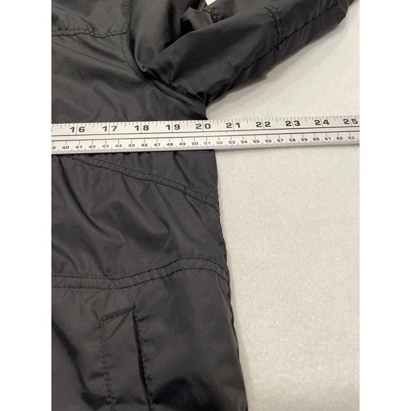 Volcom Girls Size M 12 Black Enemy Stone Windbreaker Jacket Hooded Zip Up - Picture 6 of 10
